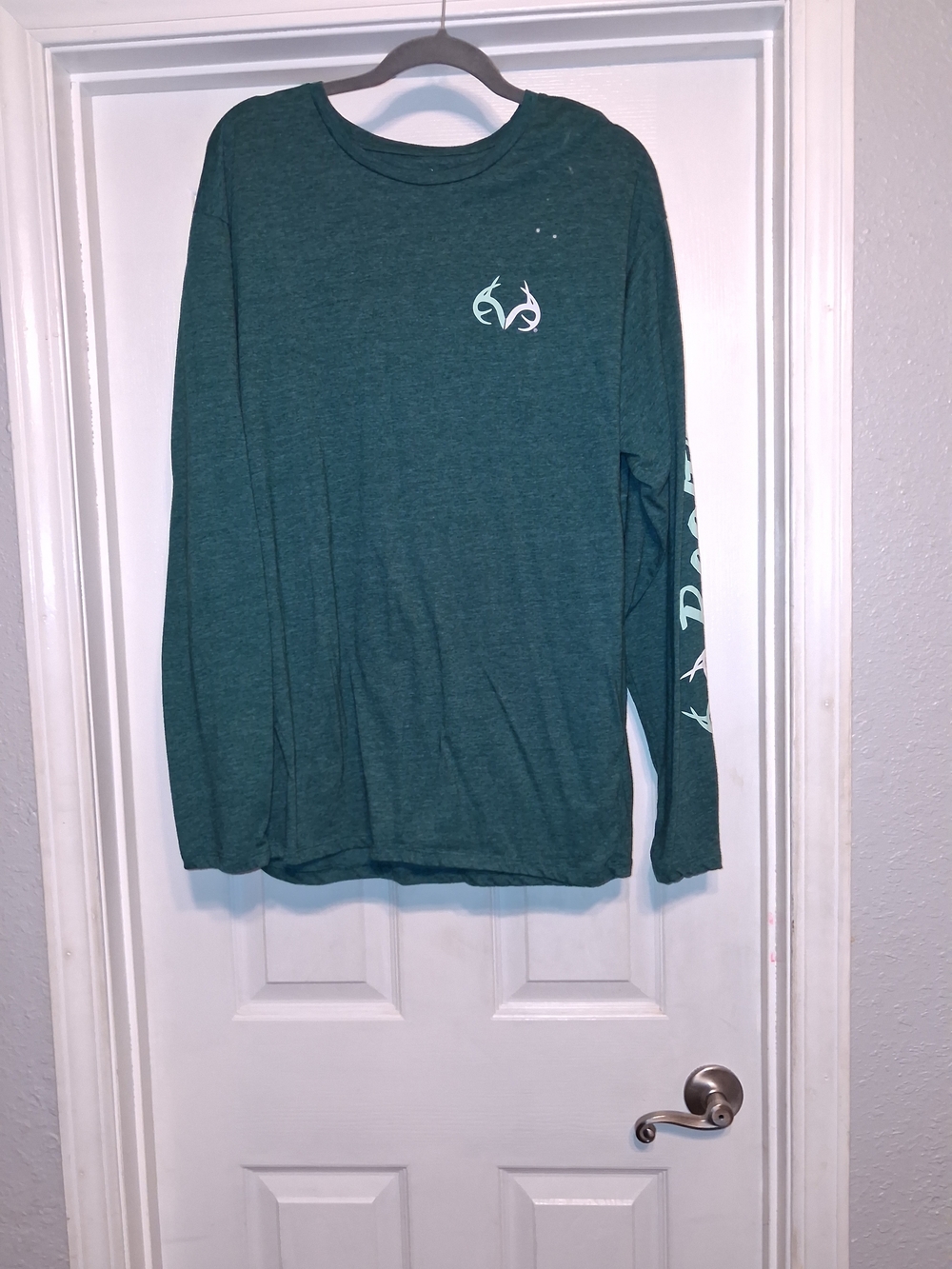Realtree Teal Green Long Sleeve Logo Tee